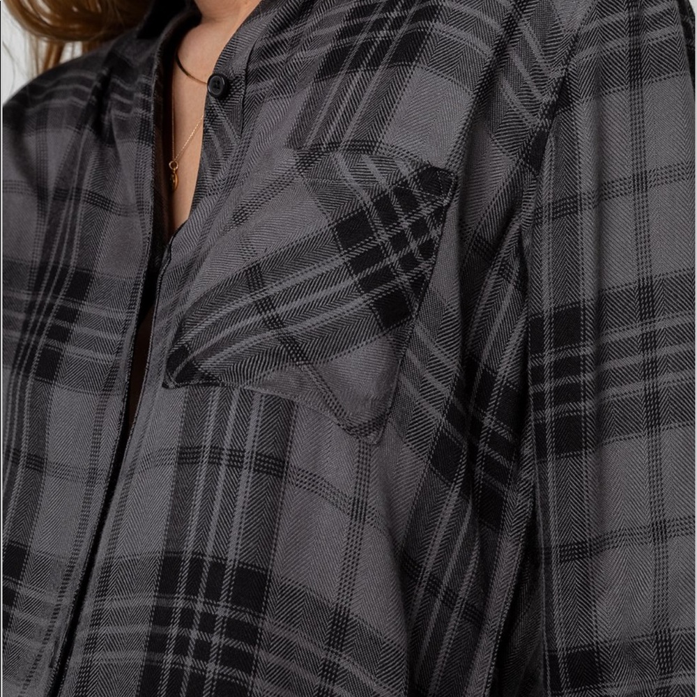 Rails Hunter Button Down Shirt, Charcoal Jet - image 3